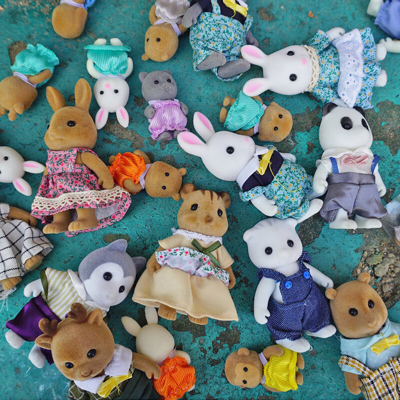 Coniglietto pasquale simulazione in scala 1:12 foresta famiglia renna finta gioco Set orso Panda animale casa delle bambole regalo di compleanno per bambini