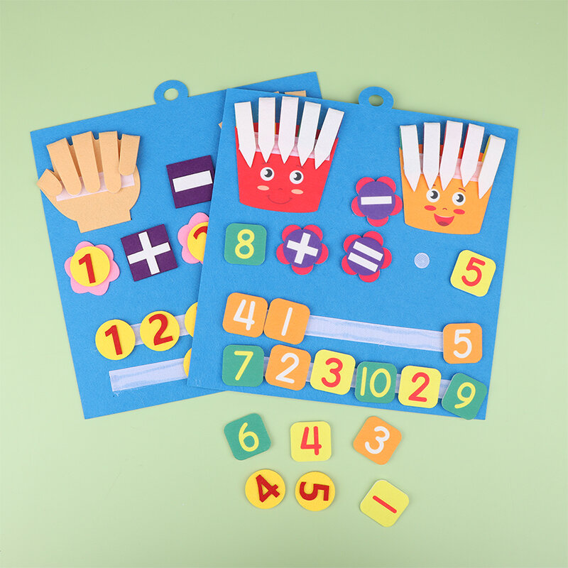 Mainan matematika nomor jari berhitung lebih awal, perlengkapan pendidikan kognitif untuk pengembangan kecerdasan anak-anak