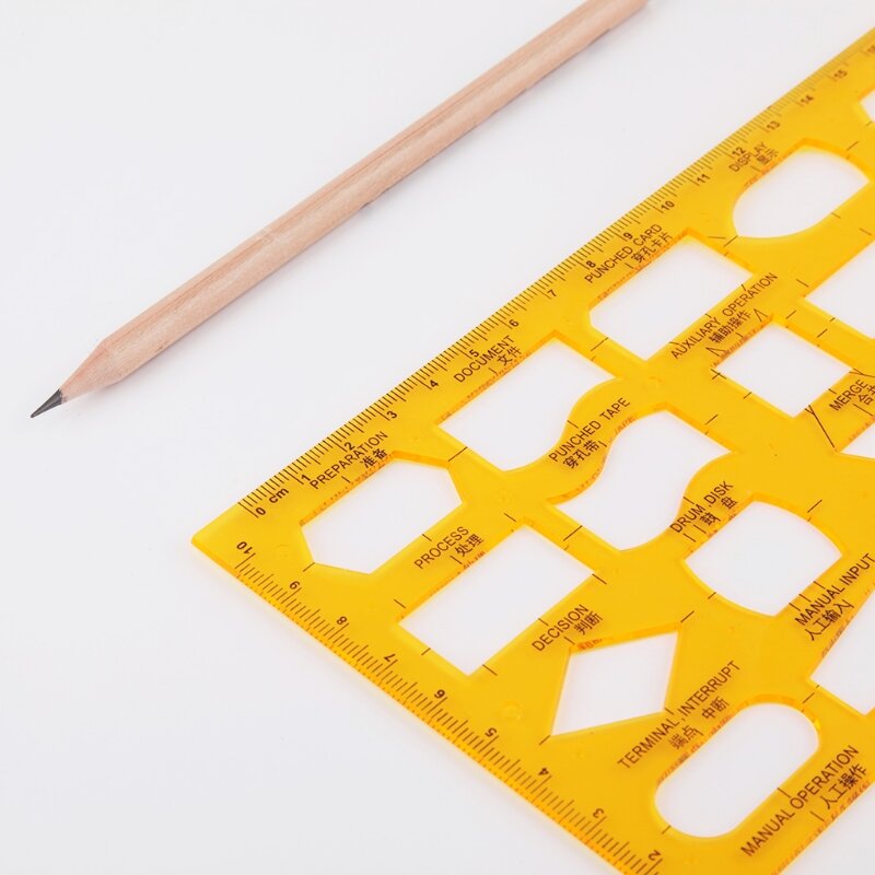 K resina fluxo gráfico símbolo desenho modelo régua estêncil ferramenta medição estudante dropship