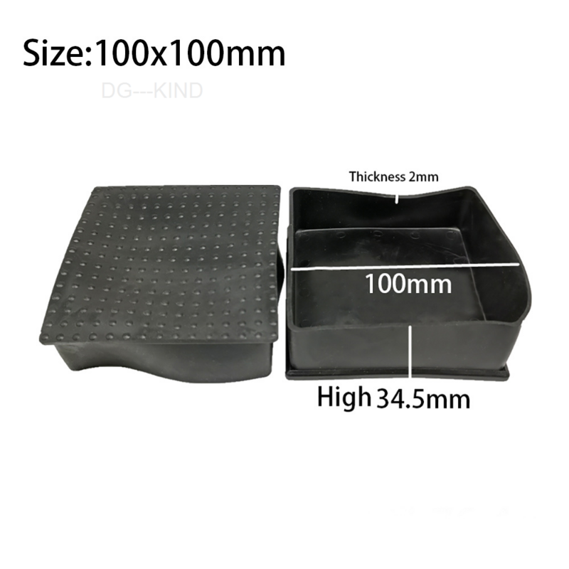 80x80mm 100x100mm black pvc chair rubber table feet mobile leg protection cover pipe end covers anti-slip floor protection