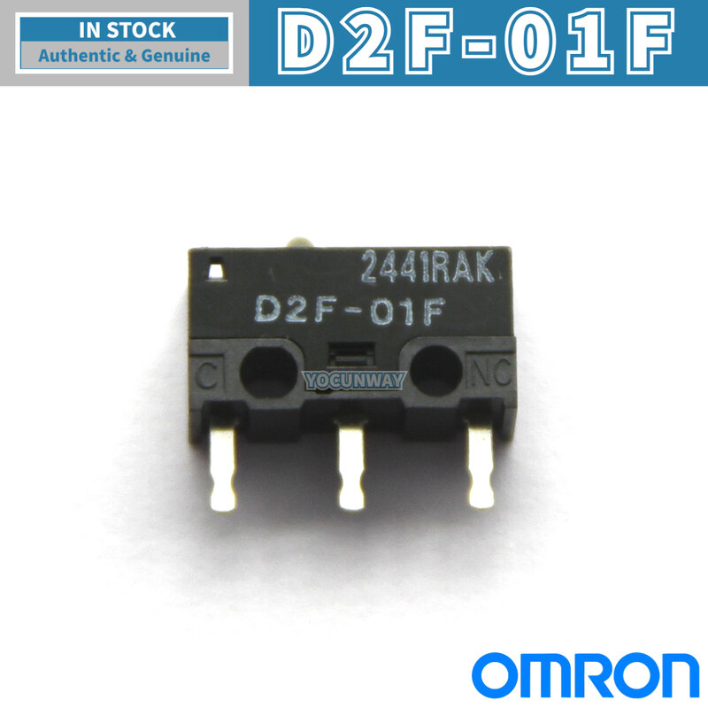 10 szt.-100 szt. D2F-01F nowy, autentyczny, japoński, mikro przełącznik OMRON, Grey Dot, wyłącznik krańcowy 3 pinów, sprzedaż hurtowa