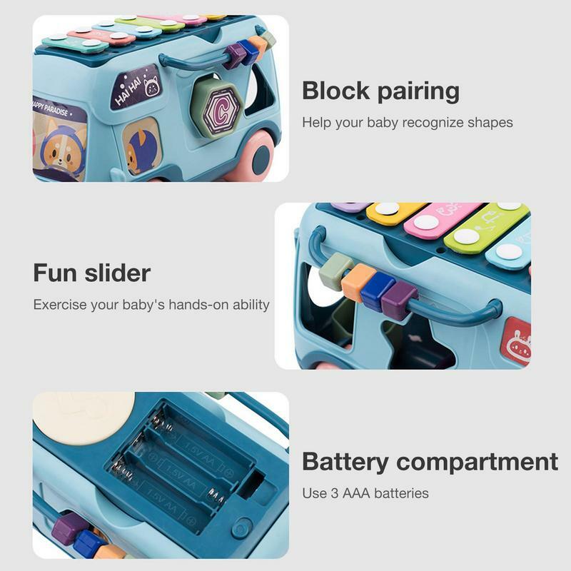 Cartoon Bus Kids Toys Mini Car Bus Toy Play Vehicles giocattoli educativi per bambini ragazzi regali