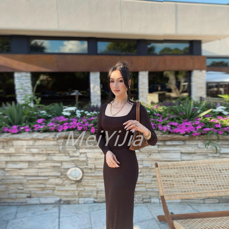 Meiyijia  Evening Dress Saudi Long Sleeves Elegant Sheath Mermaid Aline Arabia  Sexy Evening Birthday Club Outfits Summer 2024