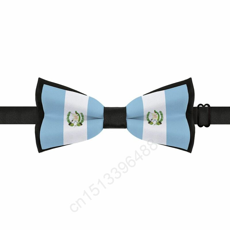 New Polyester Guatemala Flag Bowtie for Men Fashion Casual Men's Bow Ties Cravat Neckwear For Wedding Party Suits Tie