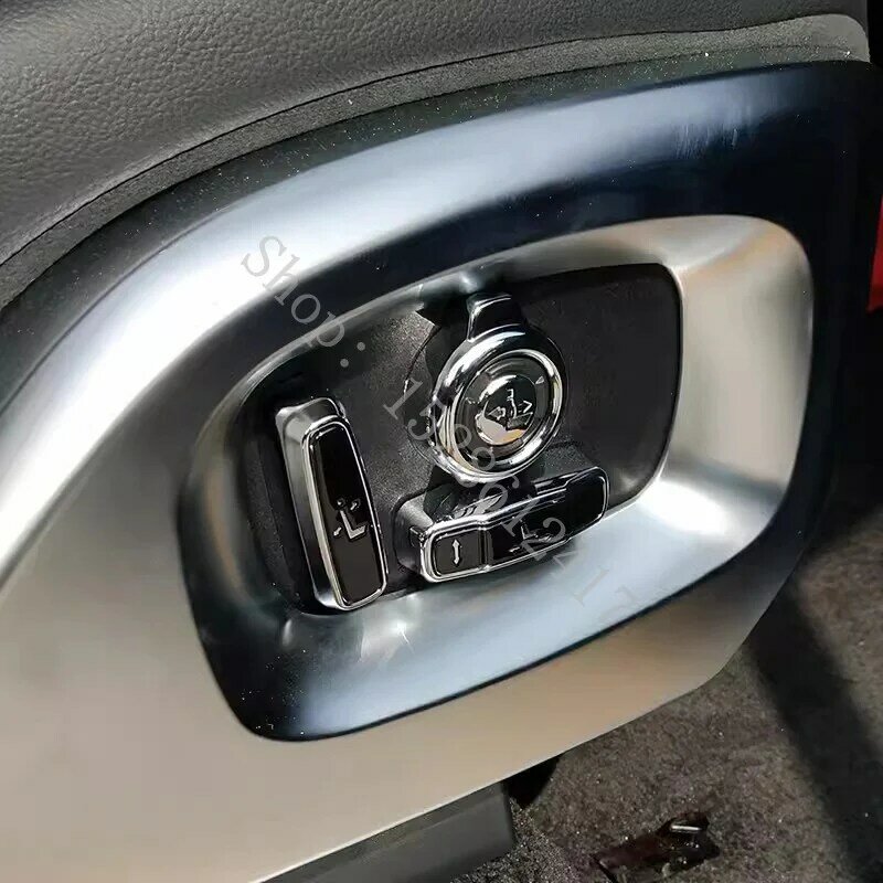 Botón de ajuste de asiento Interior para Jaguar XEL XFL F-PACE ABS, pegado con cubierta de ajuste de asiento, lentejuelas