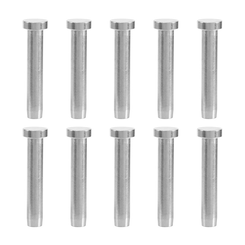 10Pcs Stainless Steel Stemball Swage Stud Dead Ends Threaded Stud Paired With Cable Tensioner For 1/8Inch Cable Railing Kit