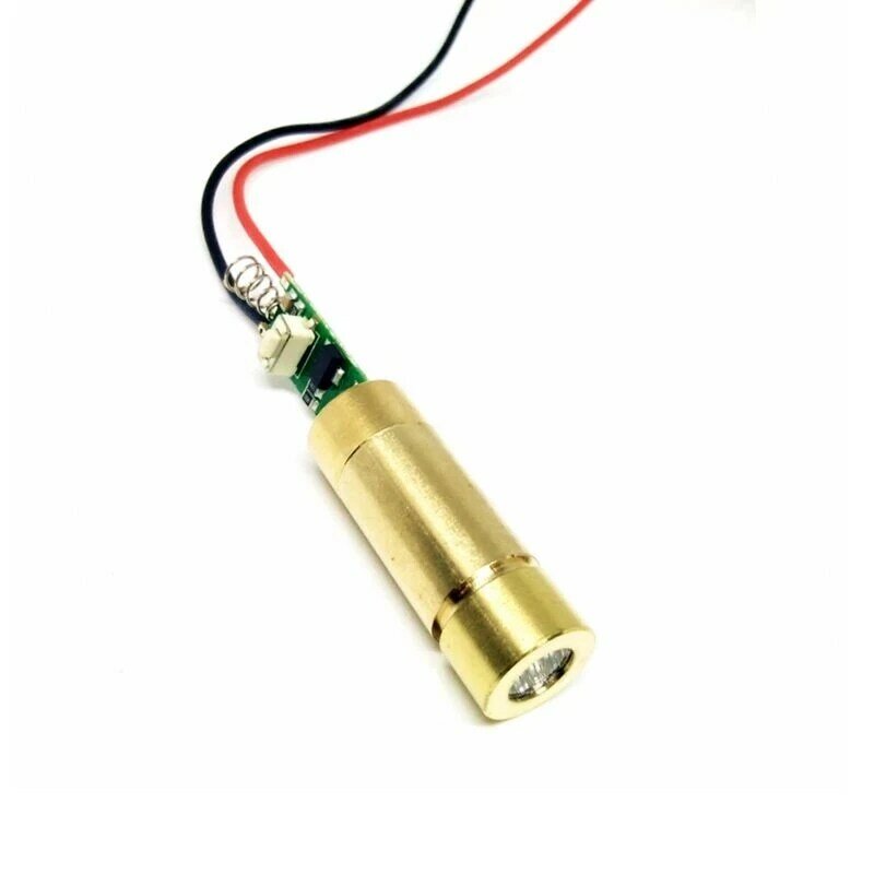 Módulo de diodo láser rojo de laboratorio Industrial, punto/línea/Cruz con controlador, resorte y cable, 650nm, 50mw