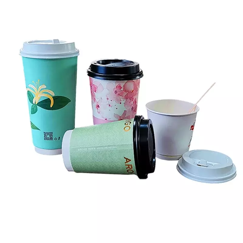 Индивидуальная продукция, бумажная чашка с покрытием из ТПЭ, индивидуальные кофейные чашки Vasos Cafe Desechables, одноразовые экологически чистые бумажные чашки