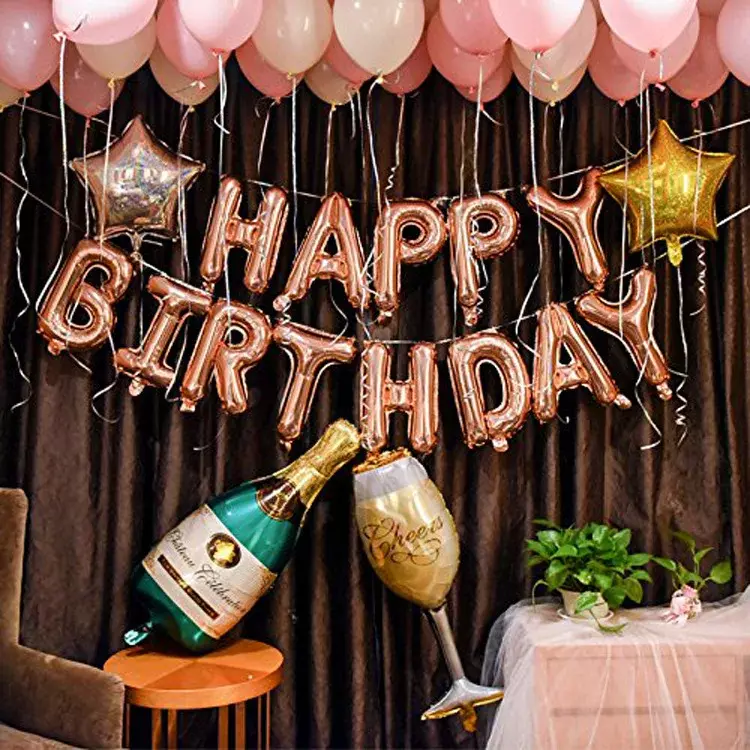 Globos de Donuts, botellas de cerveza, papel de aluminio grande para pastel, fiesta de cumpleaños para niños y adultos, decoración de boda