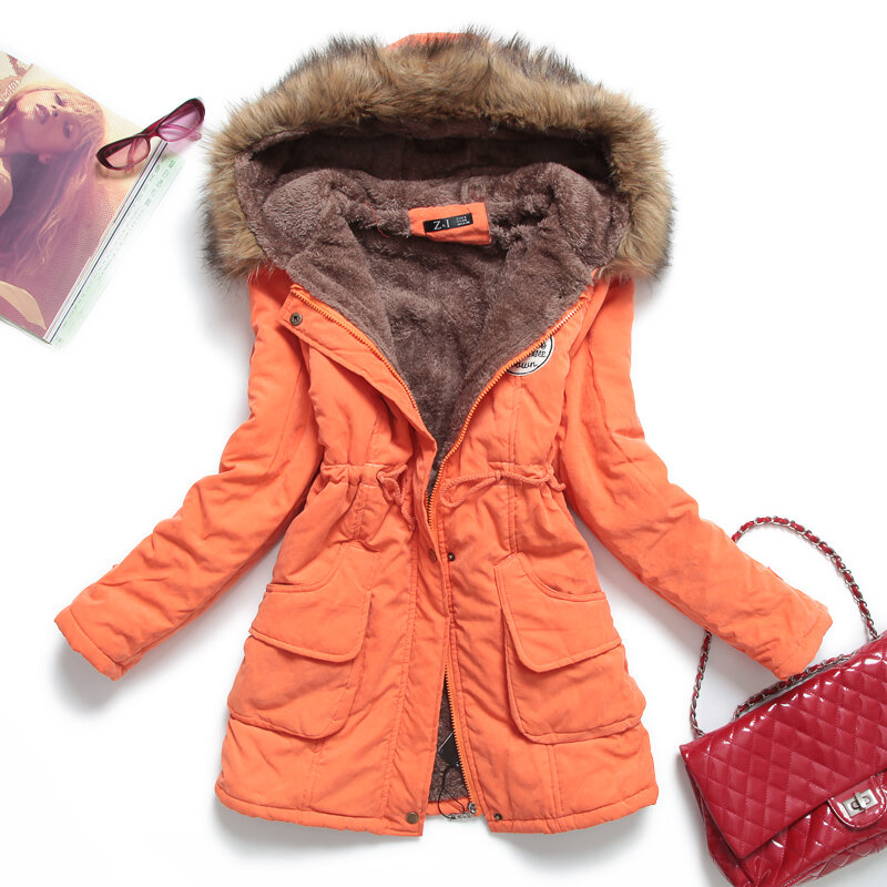Parka con cappuccio caldo spesso Mujer cappotto imbottito in cotone 3XL giacca Casual Slim donna primavera autunno inverno giacca donna Parka