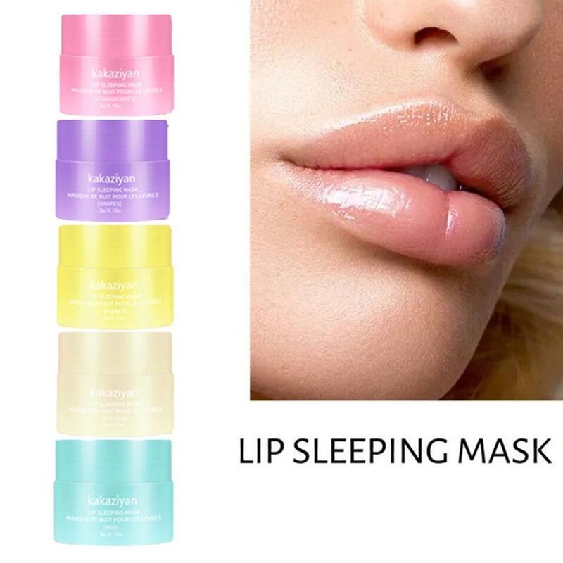 Original Strawberry Grape Fruit Flavor Lip Sleeping Moisturizing Fade Nourish Sleep Lip Care Night Lines Balm Lip Lip Z4b8