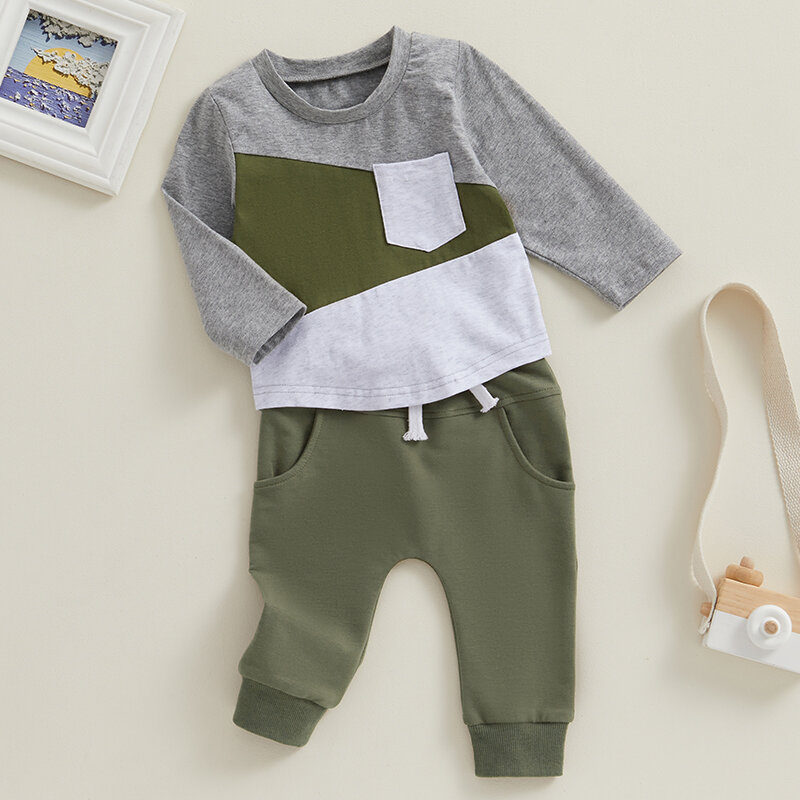 Infant Baby Boy Halloween Outfits Long Sleeve Shirts Pumpkin Sweatshirt and Jogger Pants 2Pcs Toddler Clothes Set