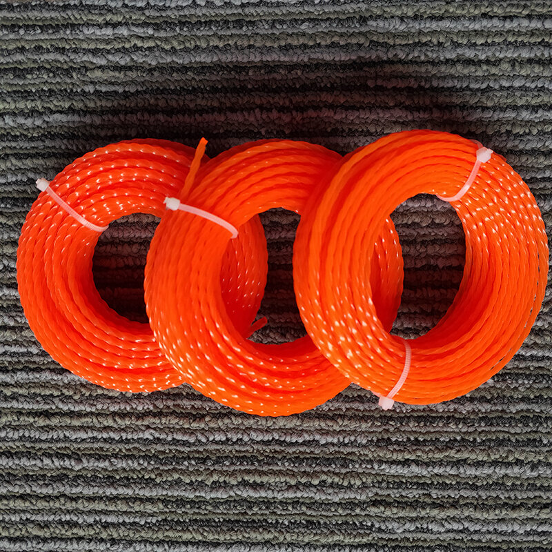 2.4mm*5m/10m/15m/25m Mowing Nylon Brush Cutter Grass Strimmer Trimmer Line Mowing Wire Lawn Mower Accessory