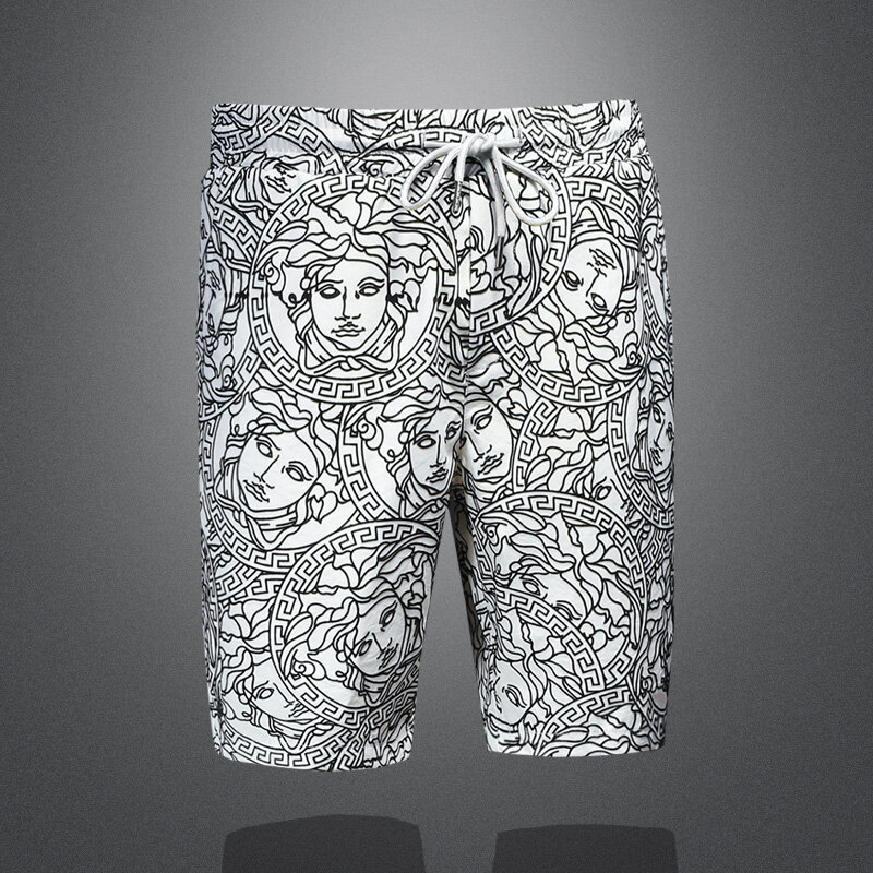 Pantalones cortos informales de verano para hombre, ropa de marca de moda de lujo, pantalones cortos deportivos de playa, novedad de 2024