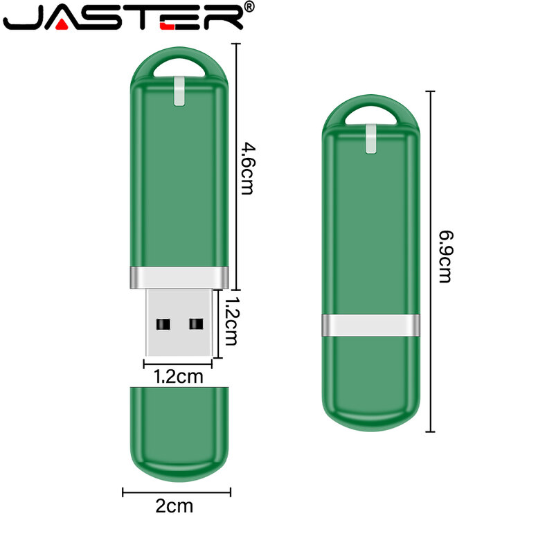 JASTER-Super Mini Memory Stick, 128GB, azul, USB Flash Drives de plástico, pingente preto, presente criativo do negócio