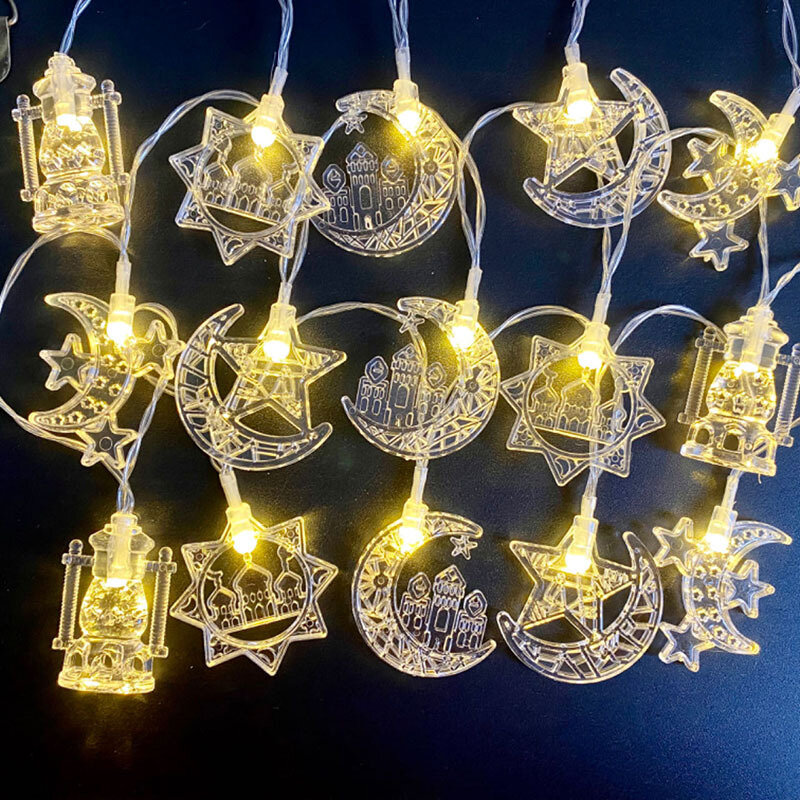 Ornamenti luminosi a LED decorazioni per lampade da notte con lanterna Ramadan per decorazioni per feste a casa