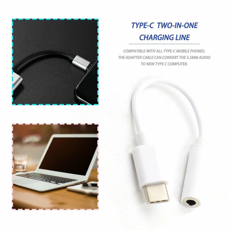 Type-C to 3.5mm Jack Headphones Adapter Tpc Audio Adapter Cable Female DAC USB C to 3.5mm Audio Aux Converter For Xiaomi Huawei