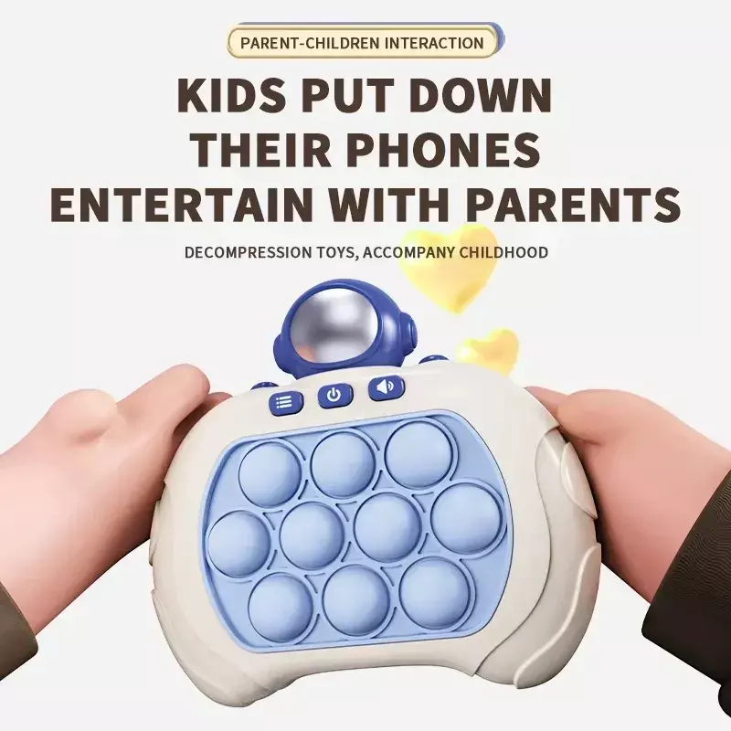 Mainan mesin permainan gelembung tekan cepat Pop mainan pemeras antistres mainan Fidget Pop gelembung sensor hadiah untuk anak-anak