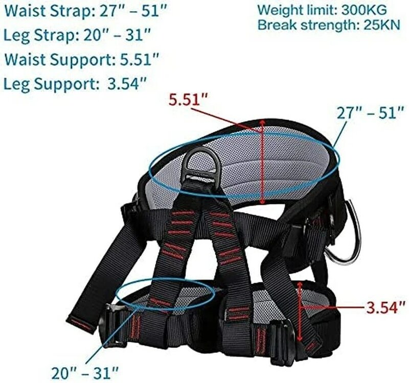 Outdoor Cave Climbing Mountaineering Half-length Safety Belt For High Work Adjustable Harness Waist Harness safety equipment