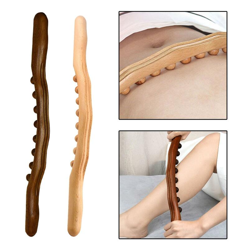 Wood Guasha Scraping Stick 52cm Muscle Relaxation Body Shaping for Legs
