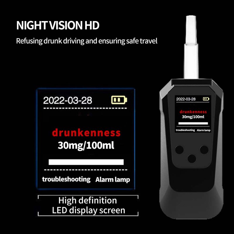 Stampante Bluetooth personalizzata per la risoluzione rapida dell'alcol tester test continuo dell'alcool più di 1000 volte