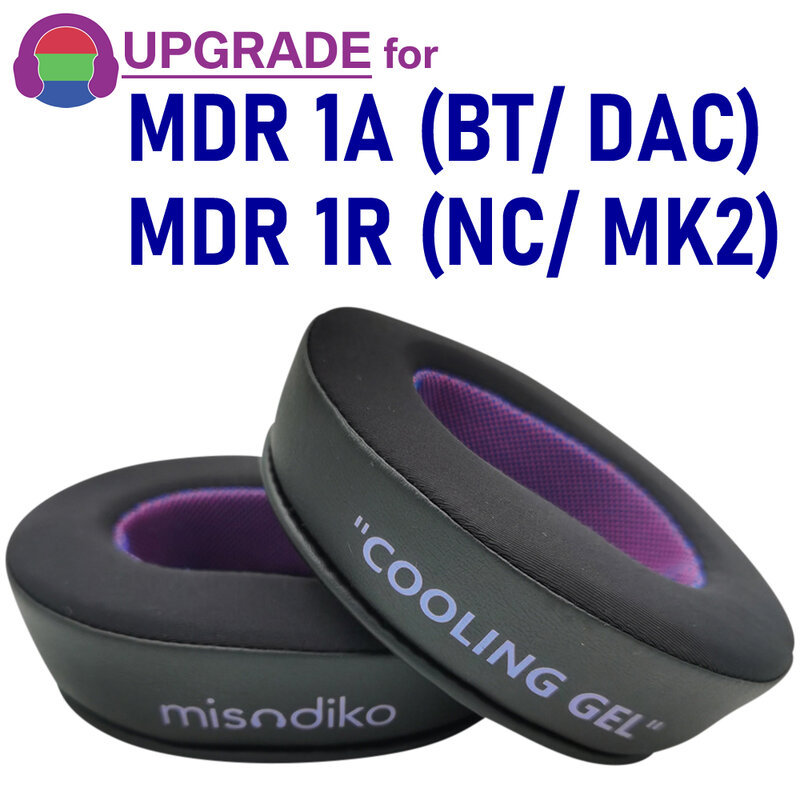 Misodiko-almohadillas para los oídos mejoradas, almohadillas de repuesto para auriculares Sony MDR-1A 1, ADAC 1ABT, MDR-1R 1RMK2 1RNC 1RBT