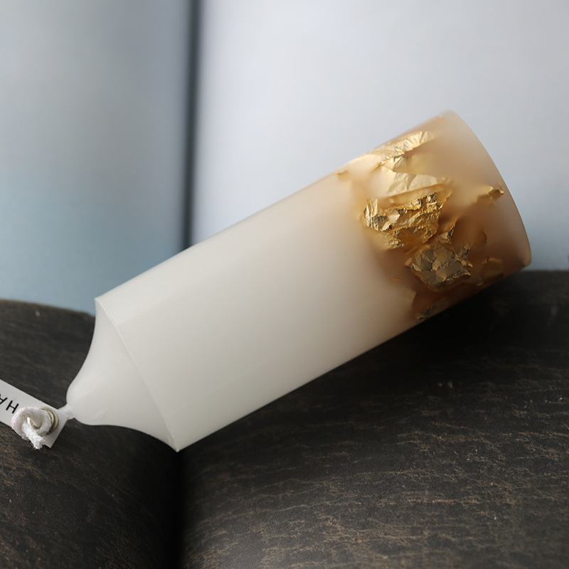 Форма для свечей из золотой фольги, силиконовая форма, форма для самостоятельного изготовления свечей