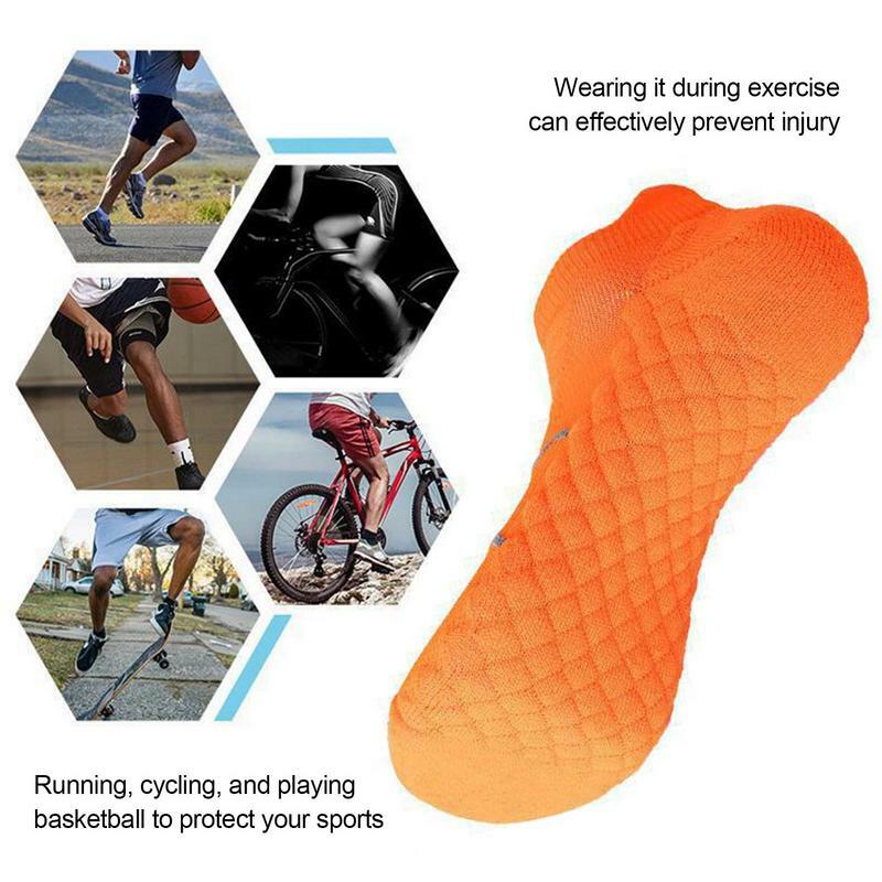 Mens Athletic Cushioned Crew Socks Running Sports Ankle Socks Unisex Non-Slip And Anti-Odor Features Moisture Wicking Socks