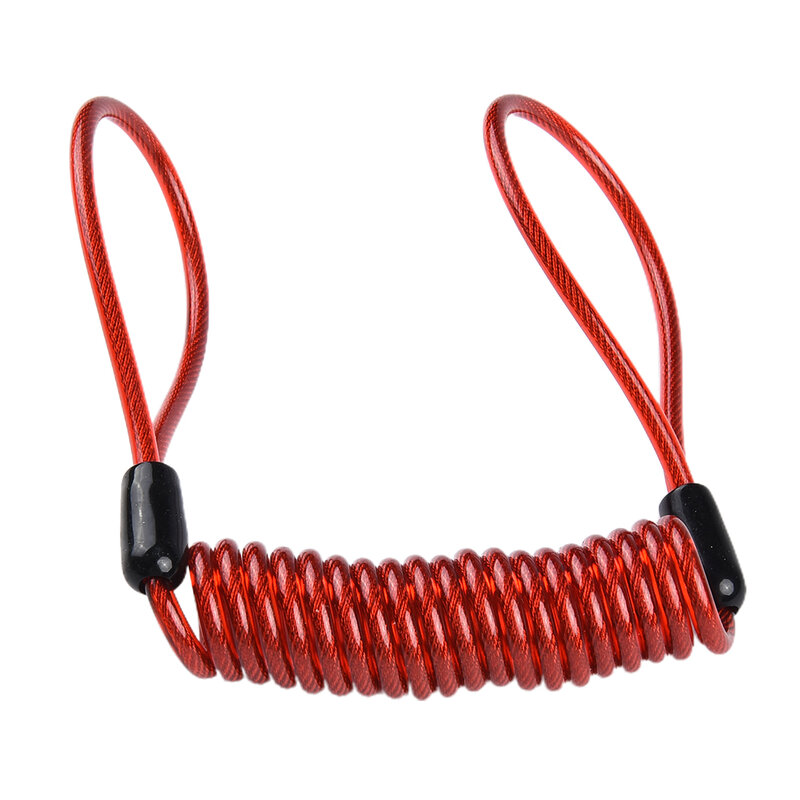 Useful Disc Lock Reminder Cable 120cm Length 1PC Coiled Cable Motorcycle Scooter Security For Outboard Engine Motor