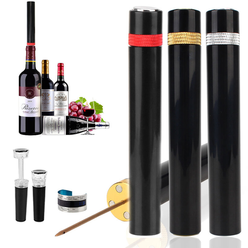 Portable Wine Bottle Opener Wine Pump Corkscrew Air Pressure  Stopper Pin Jar Cork Remover Kitchen Tools Bar Wine Accessories