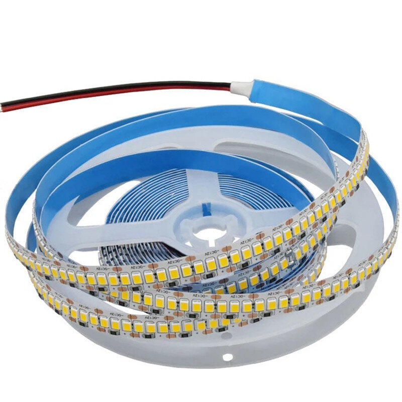 Lampu Strip LED 10meter 2835 pita fleksibel 12V 24V tali 2400leds putih dingin 6500K putih Alam 4000K putih hangat 3000K