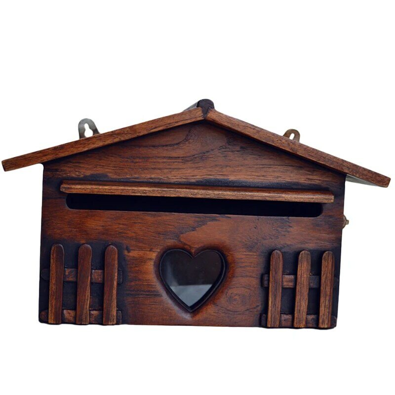 Деревянная почтовая коробка в стиле ретро, изысканный почтовый ящик, уличная непромокаемая коробка для рекомендуемых, креативная коробка для писем, товары для дома и офиса
