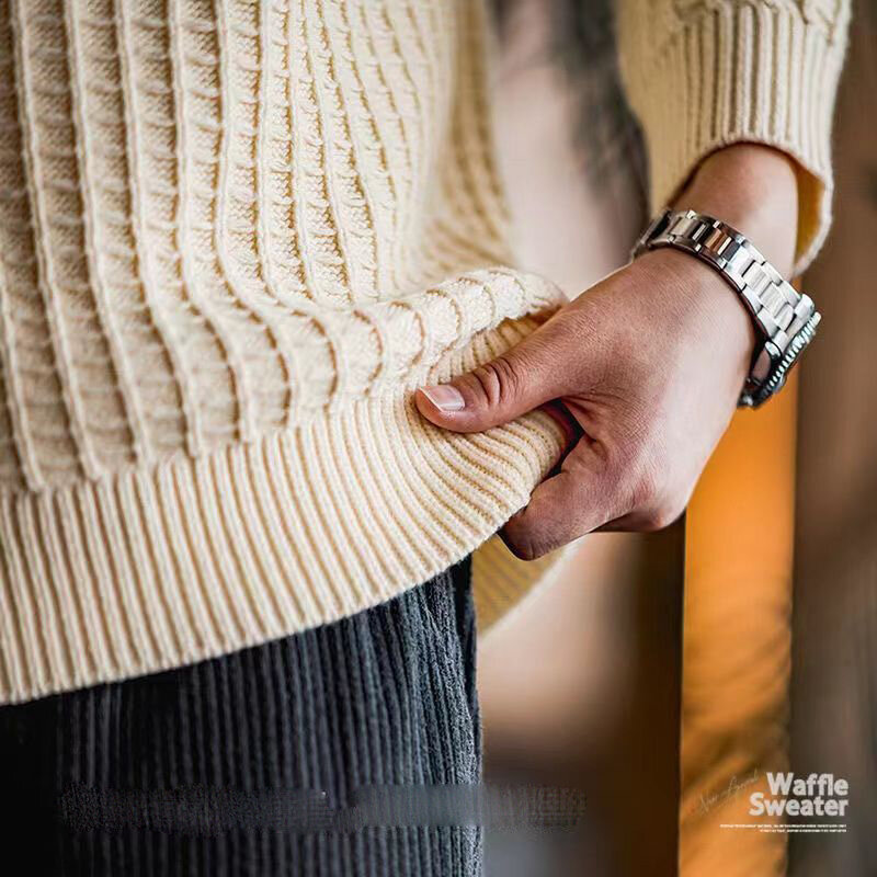 Модные свободные однотонные свитера с круглым вырезом, Мужская одежда, осень-зима 2023, вязаные повседневные Пуловеры оверсайз, универсальные Топы
