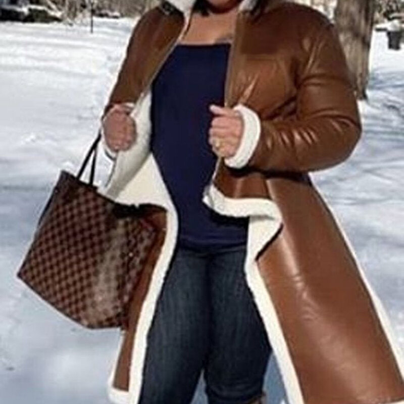 Женская Асимметричная куртка с высоким воротником и оборками
