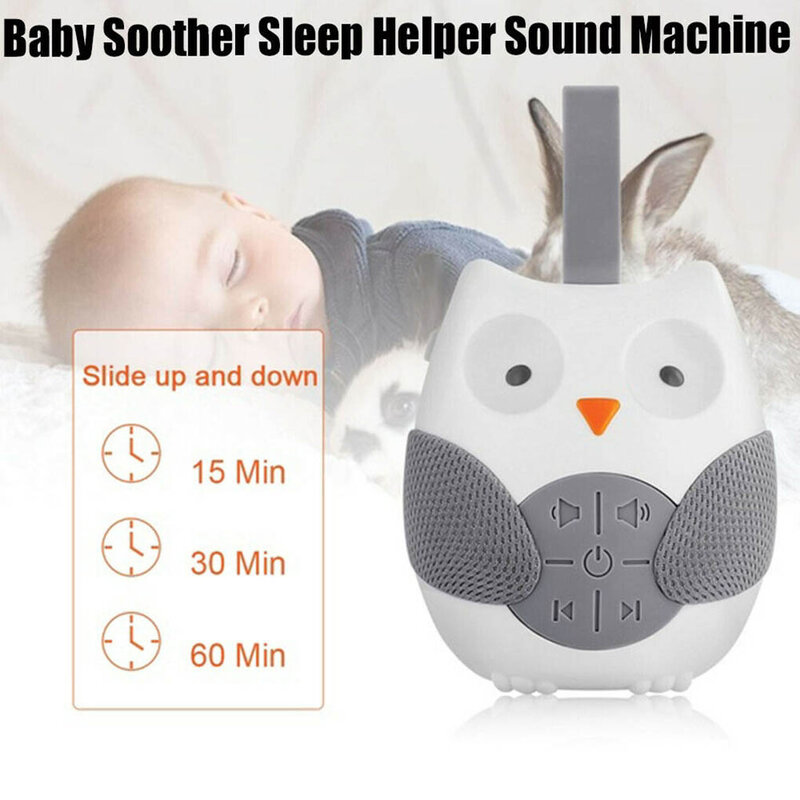 Reproductor de ruido blanco, máquina de sonido portátil para dormir, reproductor de música relajante para cochecito de habitación de bebé