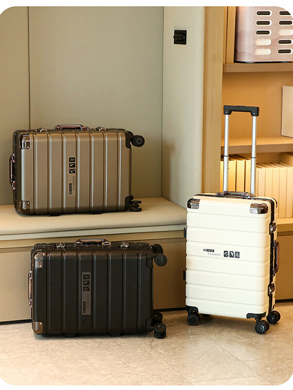 Fashionable Rolling Luggage with High Quality Aluminum Frame and Silent 360-Degree Wheels carry on luggage with wheels