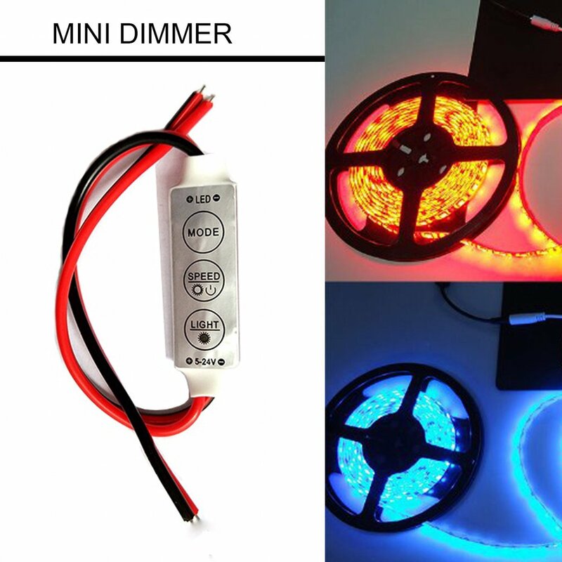 1pcs Mini Dimmer 5V 12A LED Dimmer Remote Controller For Single Color 5050/3528 Led Strips Brightness Dimmer Lamp Lighting