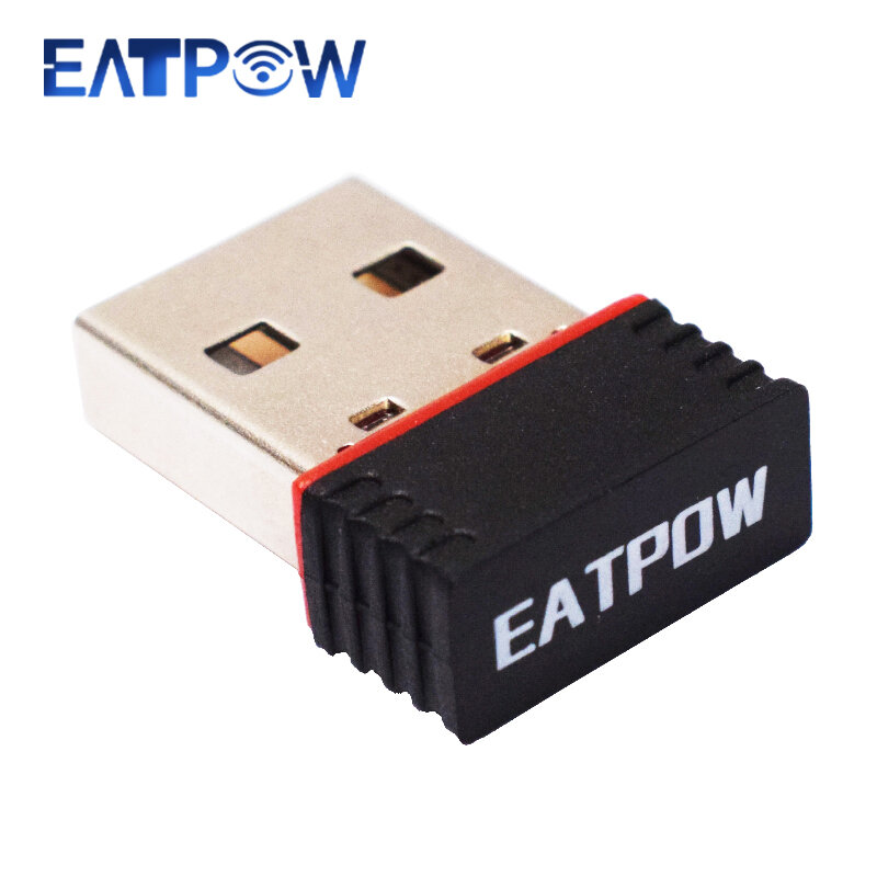 EATPOW 휴대용 USB 무선 와이파이 동글, PC 노트북 컴퓨터용 USB 와이파이 어댑터, 2.4GHz RTL8188, 150Mbps