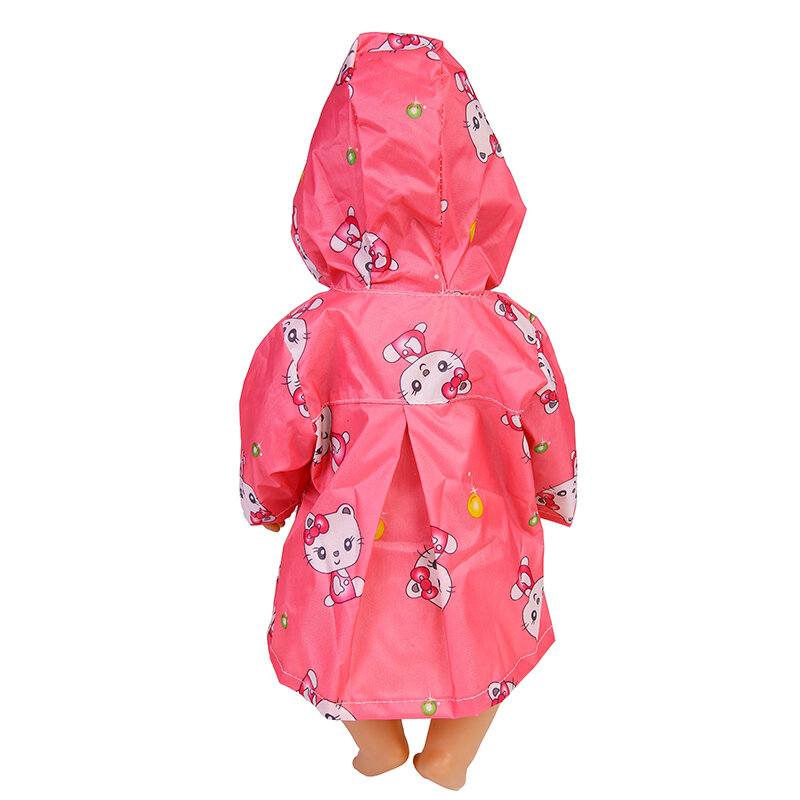17 Polegada boneca do bebê roupas capa de chuva acessórios da boneca humanóide traje menina jogar brinquedo à prova dwaterproof água roupas vestir crianças festival presente