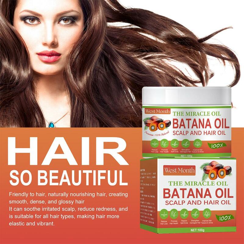 Batana Oil Conditioner Hair Butter Traction Alopecia Anti-break Products Moisturize Repair Dry Hair Mask