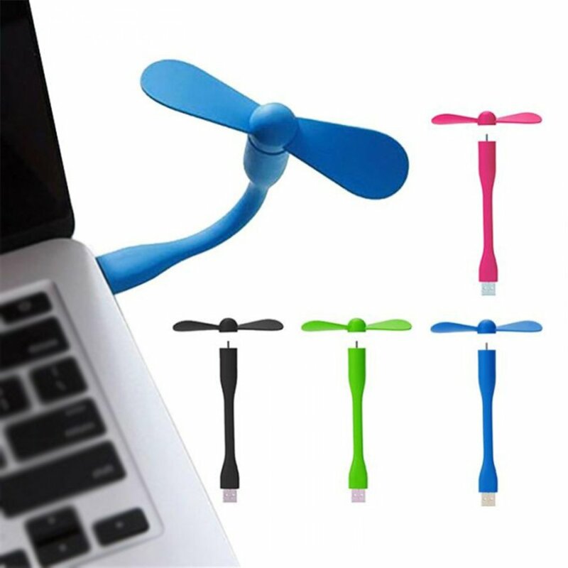 Mini ventilador USB Flexible, ventilador de refrigeración portátil desmontable para PC, dispositivos USB, Mini ventilador USB de mano