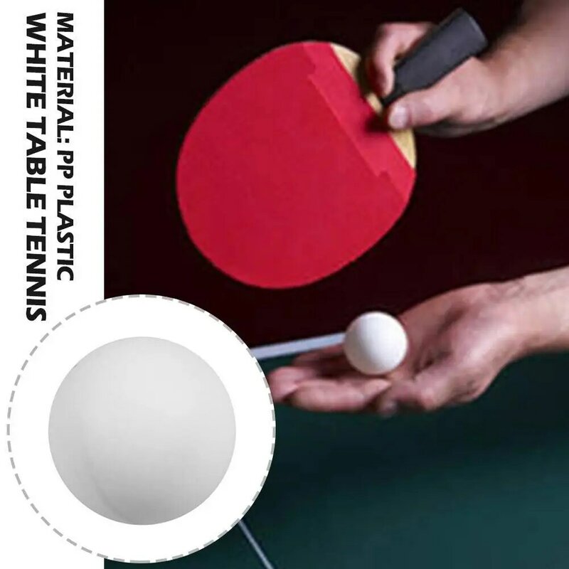 Bola tenis meja profesional, 10/30/50 buah bola Pong putih hiburan bola tenis meja untuk latihan pertandingan