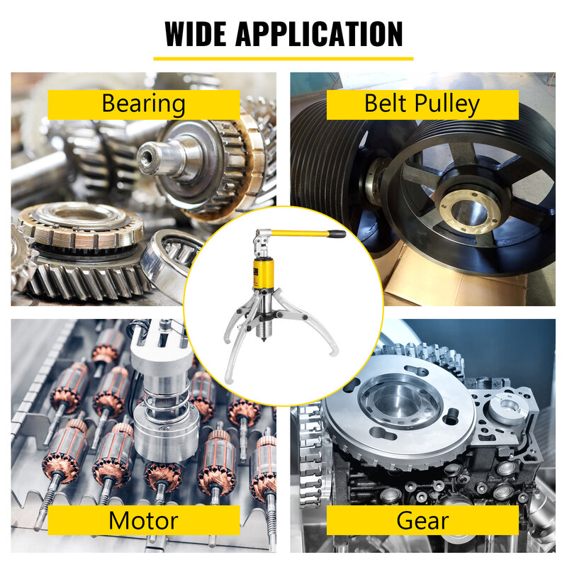 VEVOR 5/10/15ตันไฮดรอลิกเกียร์ Puller Wheel Bearing Separator เครื่องมือปรับสองสาม Jaws สำหรับโรงรถซ่อม shop