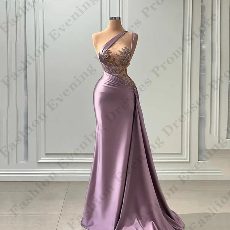 Elegancka damskie suknie wieczorowe syrena seksowna bez rękawów z odkrytymi ramionami koronkowa aplikacja księżniczka moda na studniówkę celebrytka Arab formalna
