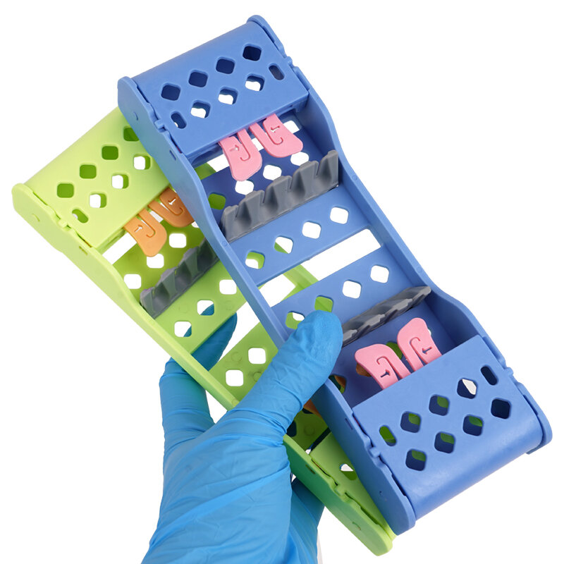 Scatola per strumenti dentali autoclavabile scatola per disinfezione in plastica vassoio per sterilizzazione per 4 strumenti strumento per odontoiatria
