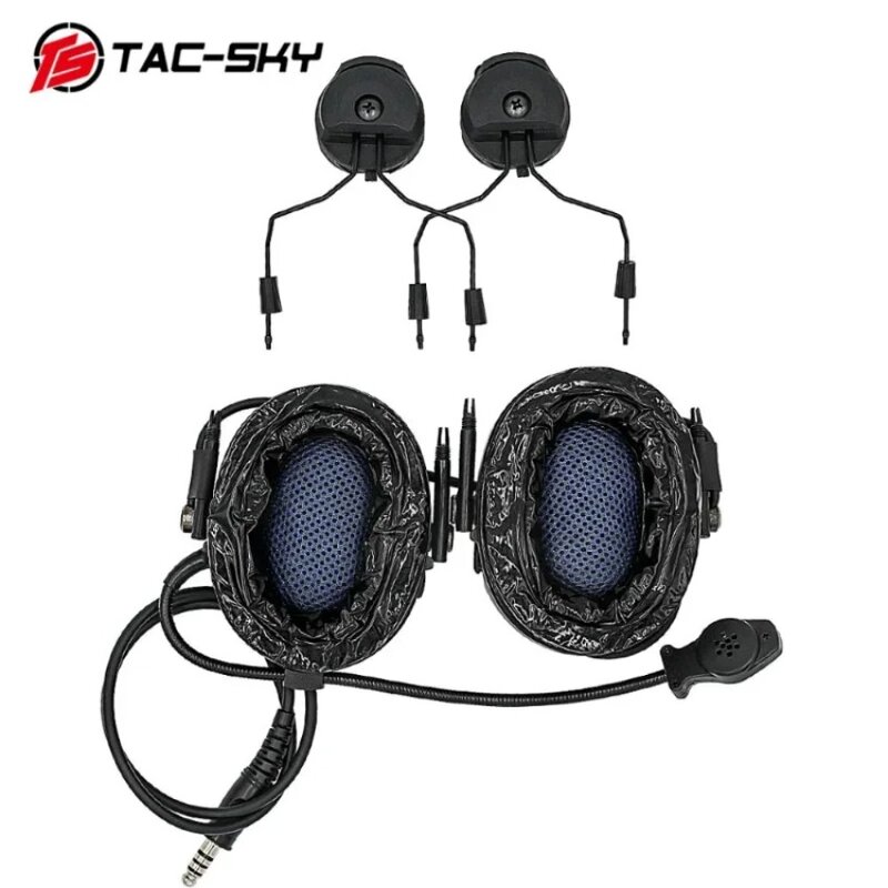 TAC-SKY-Tactical Ruído Eletrônico Cancelando Silicone Ouvido, Outdoor Airsoft Tiro Headphones, chá Hi-Renovável 1