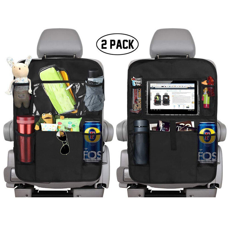 Car Seat Back Organizer Protector Cover para Crianças, Anti-Lama, Auto Seat Cover, Almofada, Anti-Kick Mat, Universal Car Storage Bag