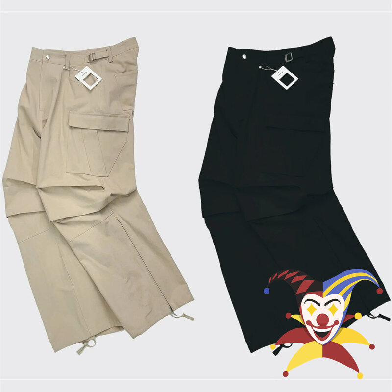Spodnie typu NONNOD boczny zamek błyskawiczny spodnie Cargo męskie luźny zamek błyskawiczny kilka kieszeni odzież robocza Cargo spodnie