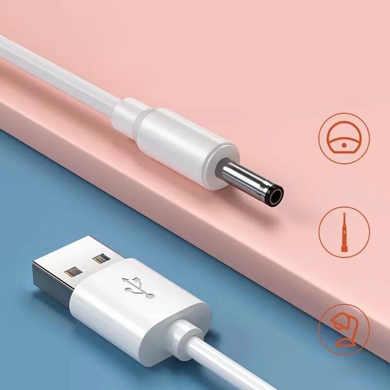 ADWE USB to 3.5x1.35mm 5V Charging Cable Cord Power Converters Wire for Speaker Small Fan Desk Lamp Various Devices