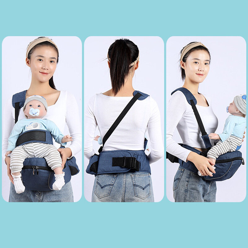 Portabebés de 2 a 24 meses para bebé, cabestrillo de cintura transpirable, andadores, cinturón de canguro de Cinturón de sujeción, asiento de cadera infantil